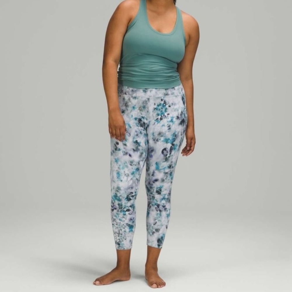 lululemon athletica Blue and White Patterned Leggings